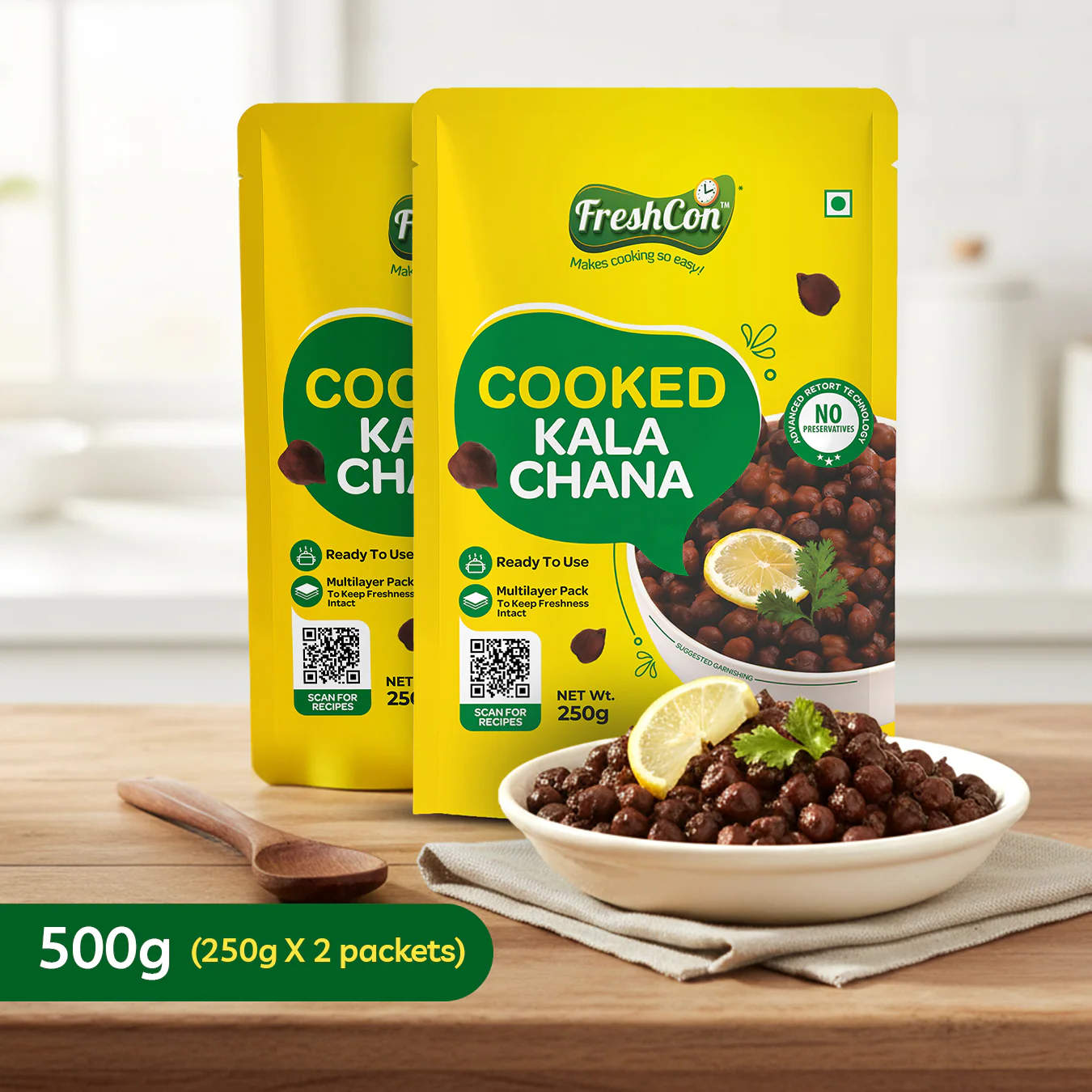 Ready-to-use Cooked Kala Chana (Black Chick Peas) | No Preservatives - Image 14