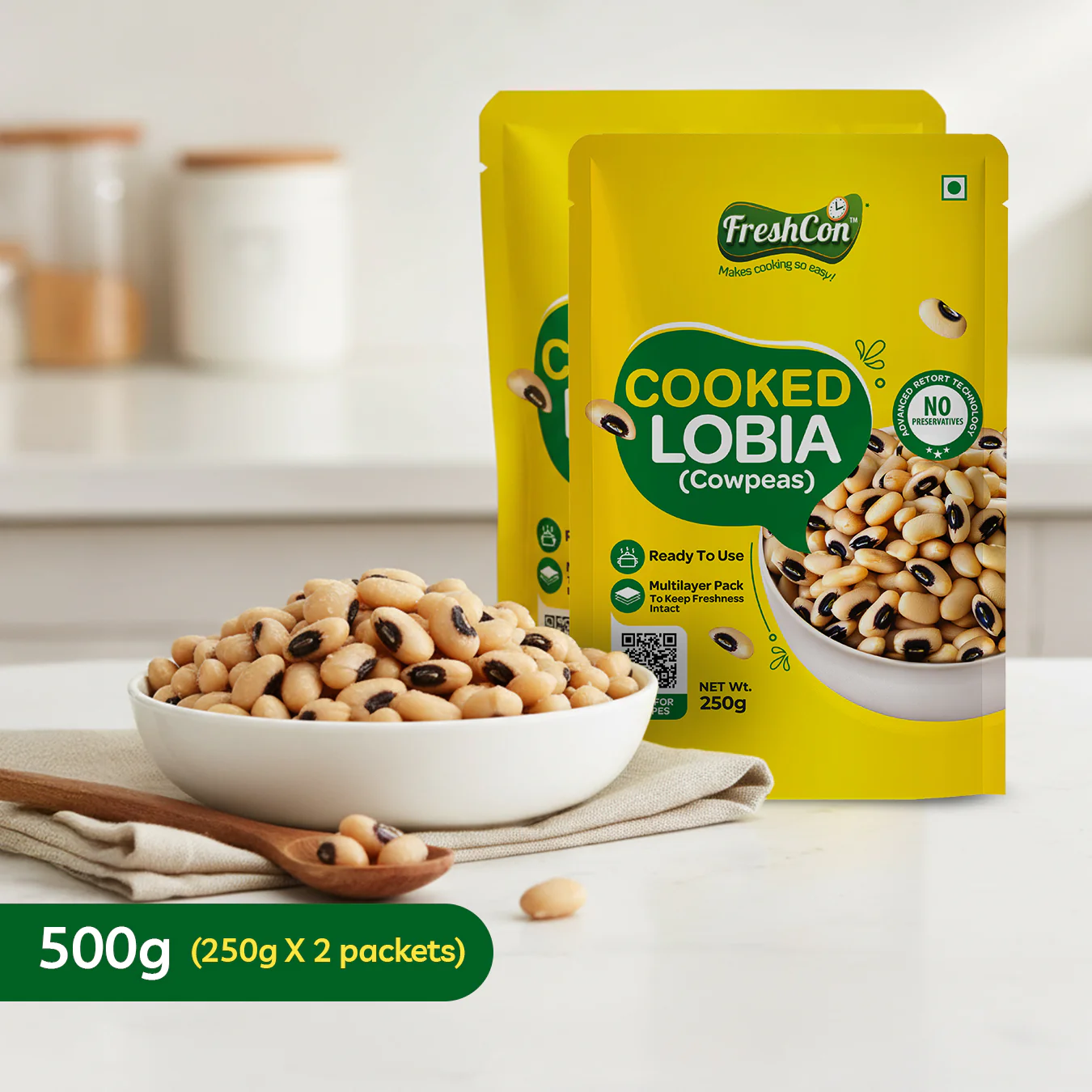 Ready-to-use Cooked Lobia (Cowpeas) | No Preservatives - Image 4