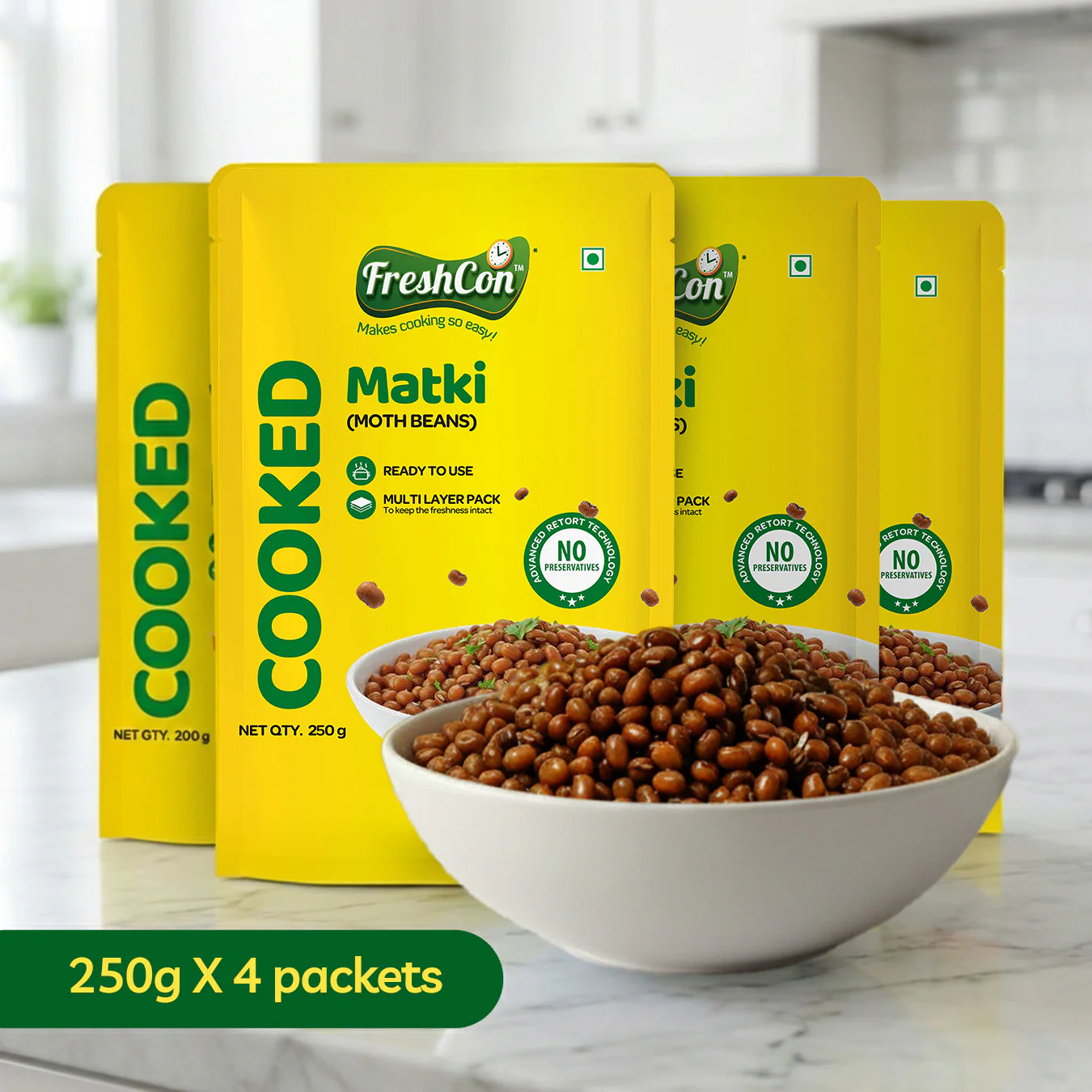 Ready-to-use Cooked Matki (Moth Beans) | No Preservatives - Image 3
