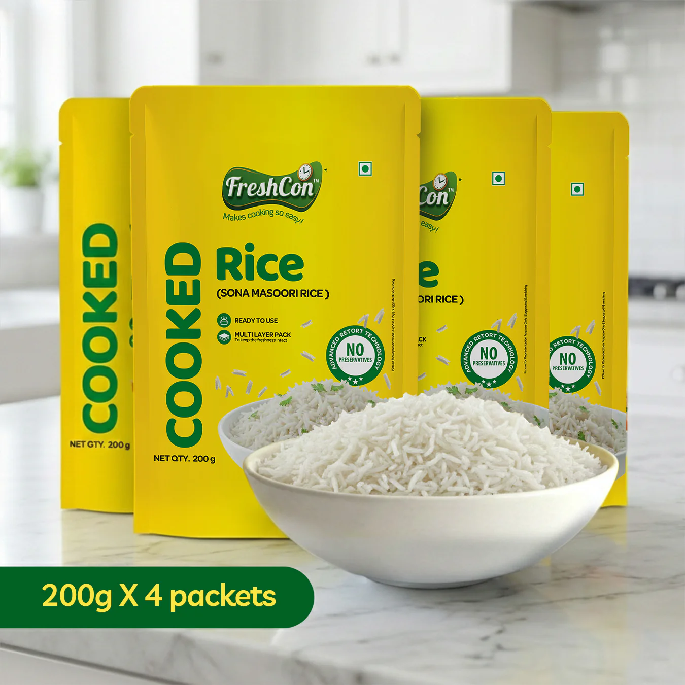 Ready-to-eat Cooked Sona Masoori Rice | No Preservatives - Image 4