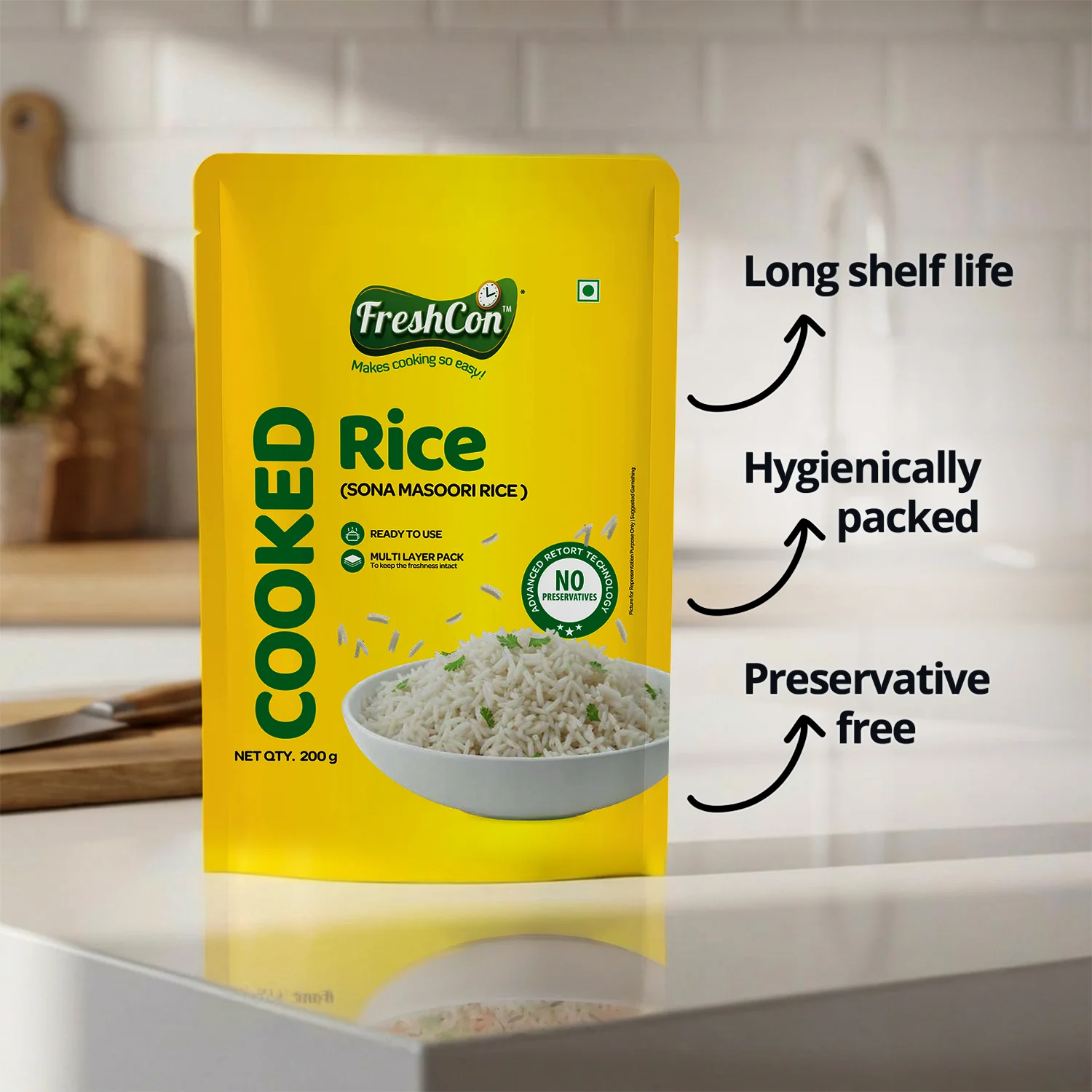 Ready-to-eat Cooked Sona Masoori Rice | No Preservatives - Image 6