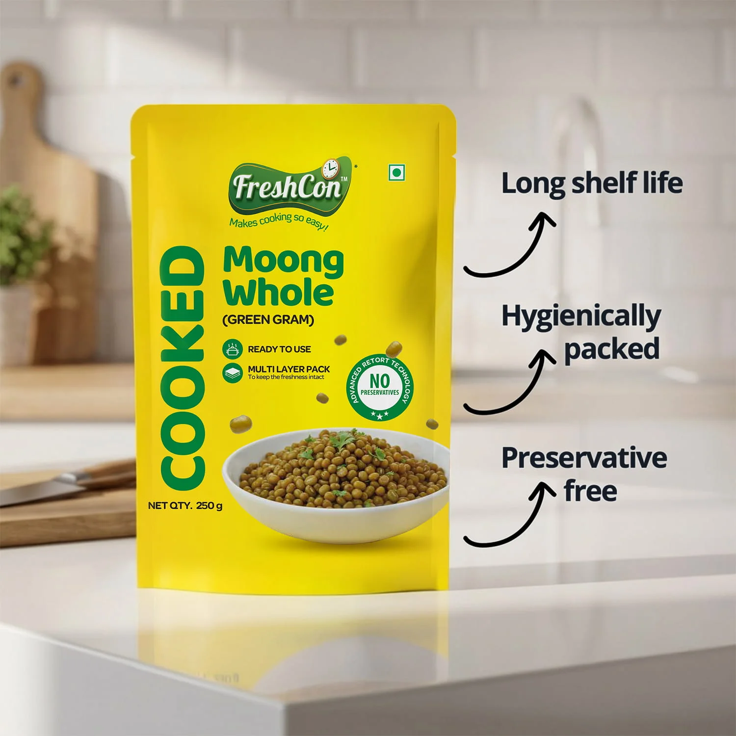 Ready-to-use Cooked Whole Moong (Green Gram) | No Preservatives - Image 7