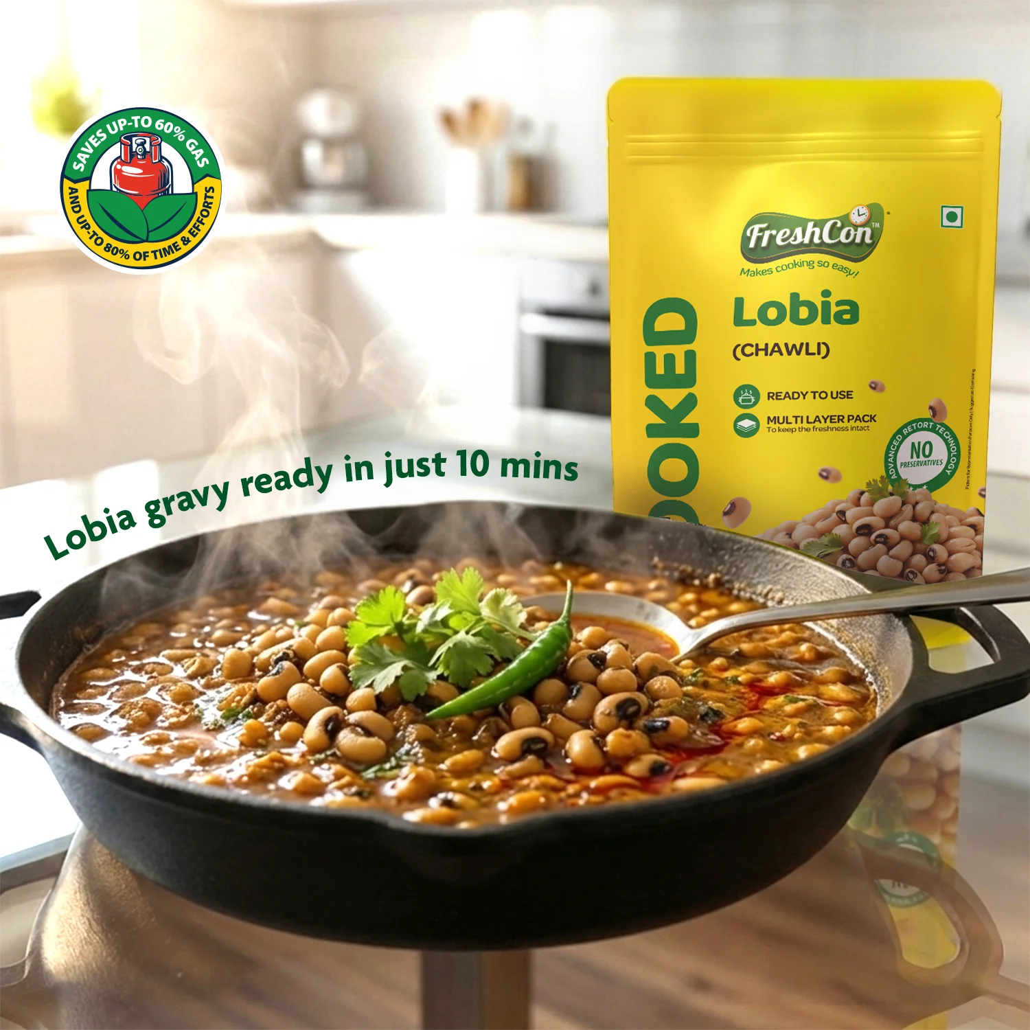 Ready-to-use Cooked Lobia (Cowpeas) | No Preservatives - Image 5
