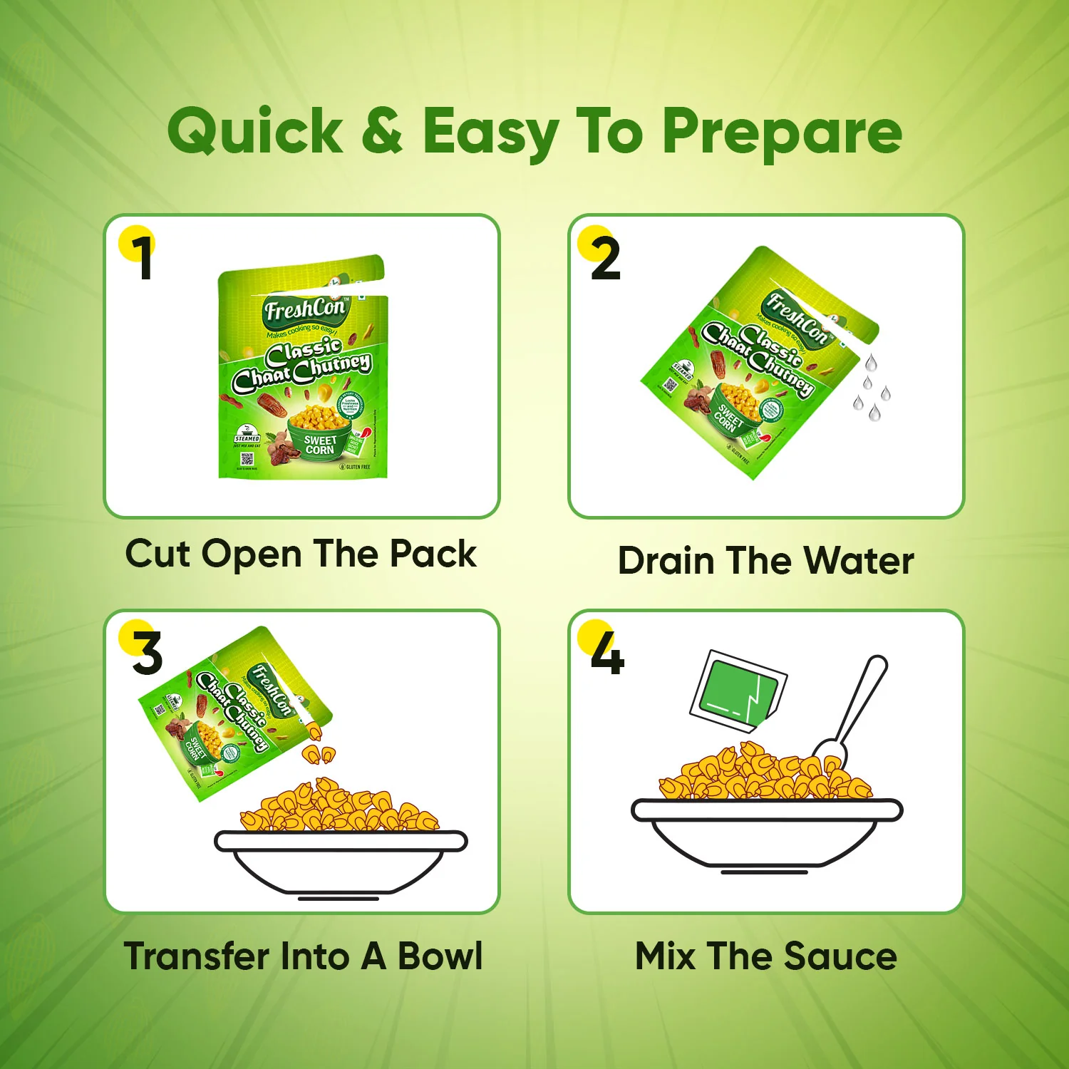 Ready-to-Eat Sweet Corn - Classic Chat Chutney | No Preservatives - Image 5