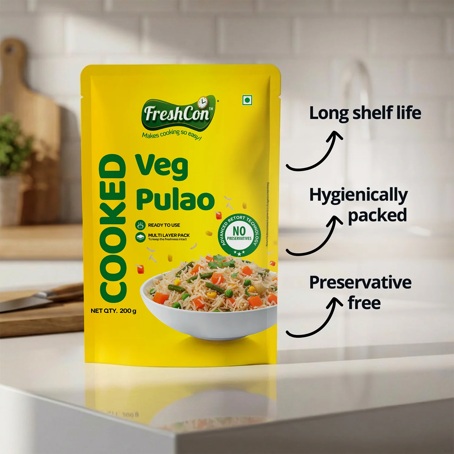 Ready-to-eat Veg Pulao (Basmati Rice) | No Preservatives - Image 5