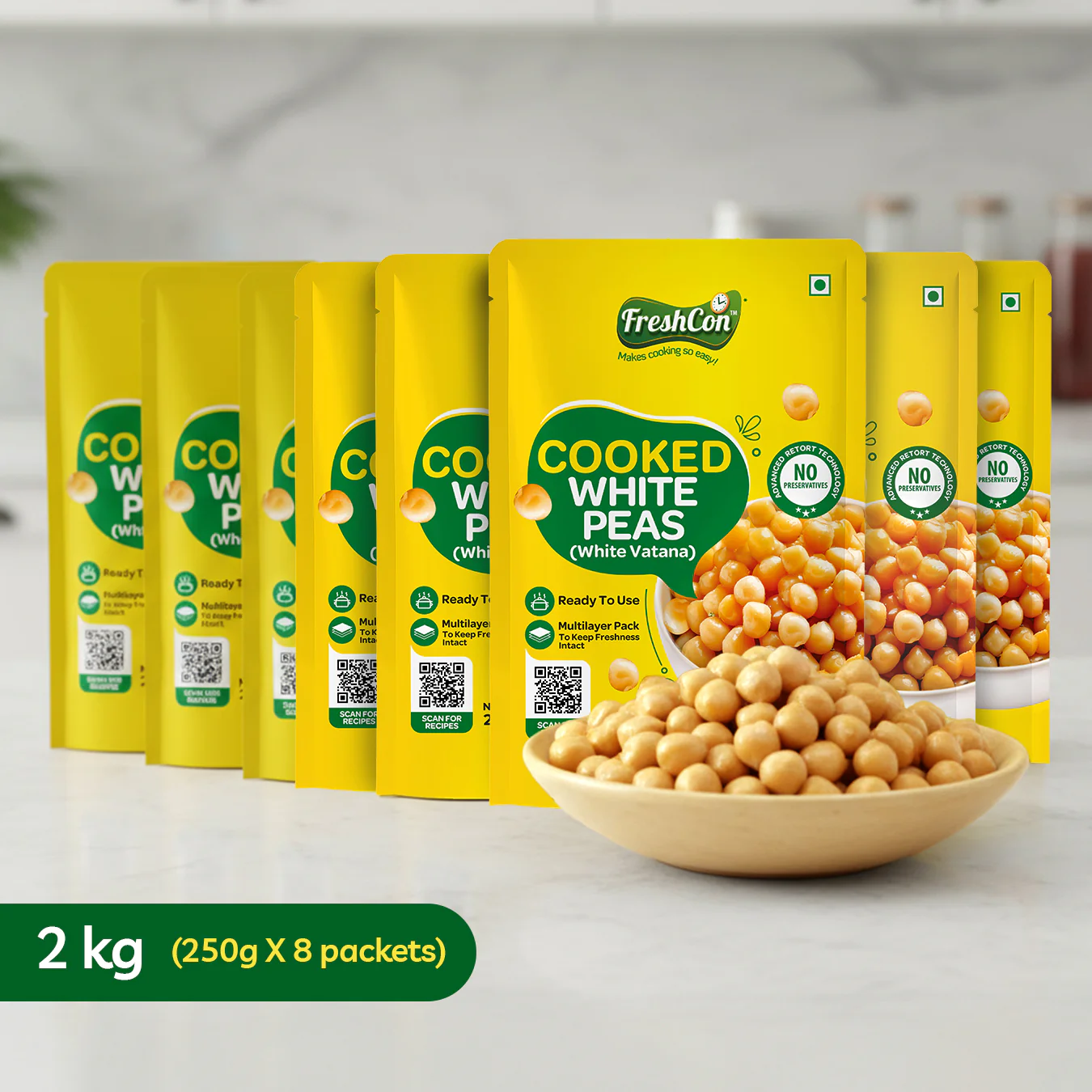Ready-to-use Cooked White Peas (White Vatana) | No Preservatives - Image 13