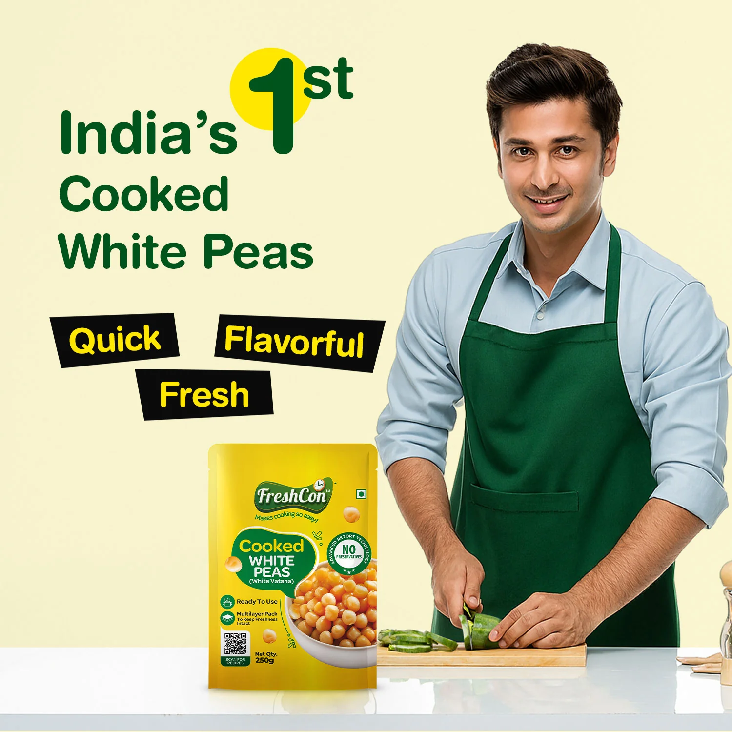 Ready-to-use Cooked White Peas (White Vatana) | No Preservatives - Image 4