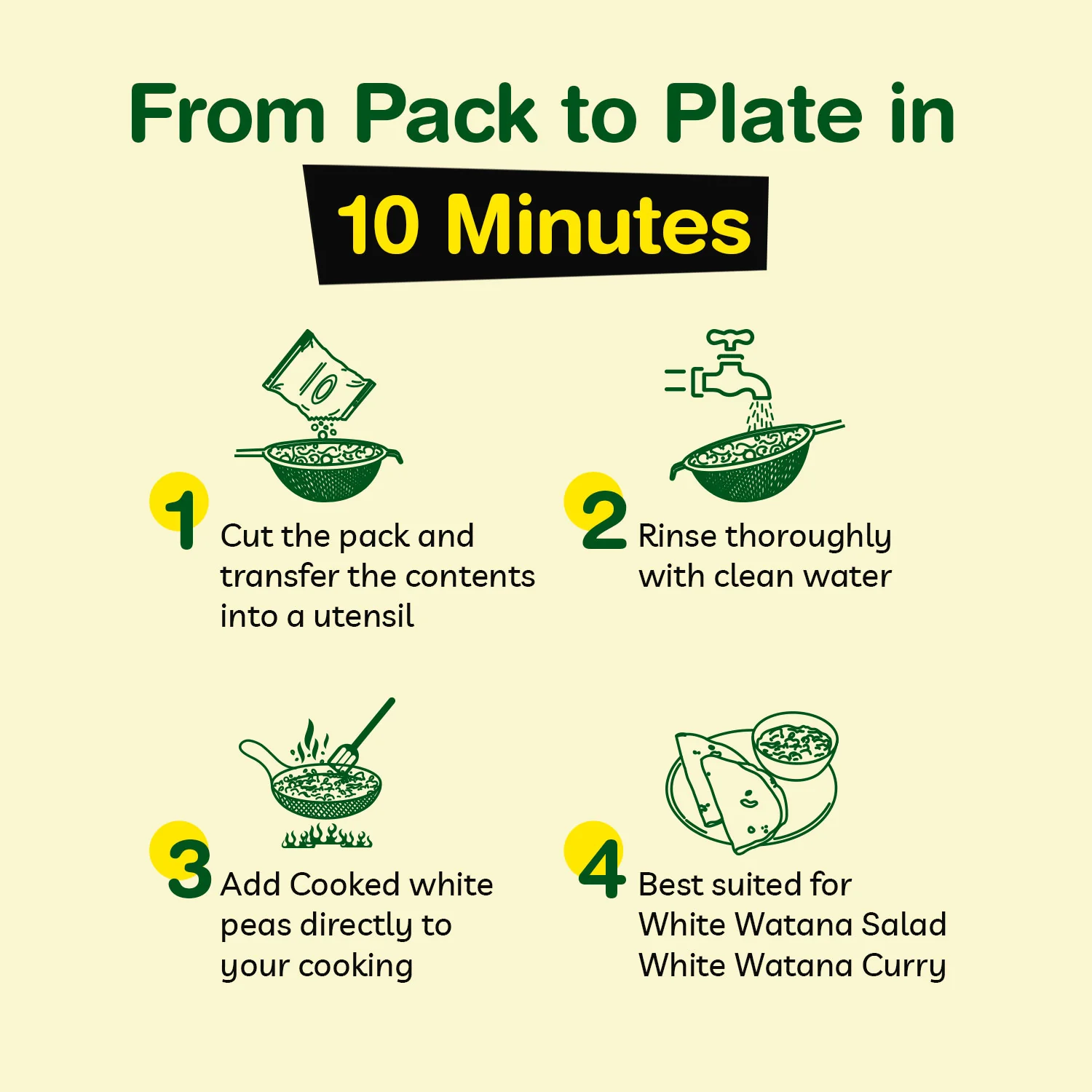 Ready-to-use Cooked White Peas (White Vatana) | No Preservatives - Image 6